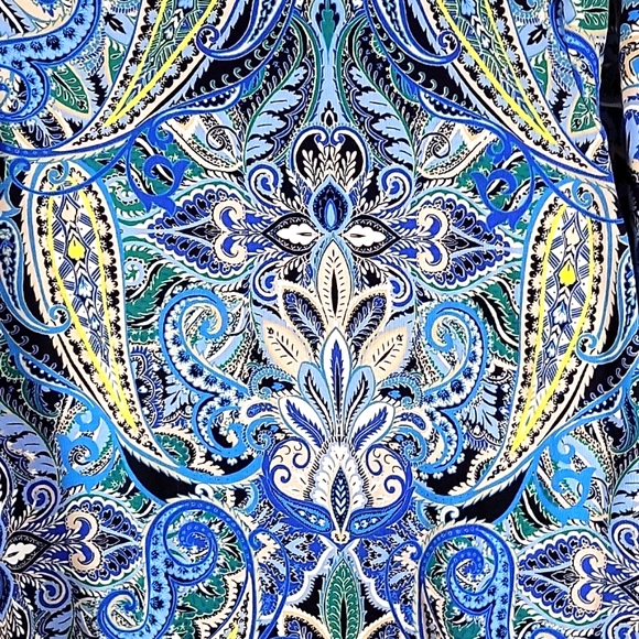 Raffaella Multicolored Paisley 3/4 Sleeve Top Size XXL - Picture 8 of 8